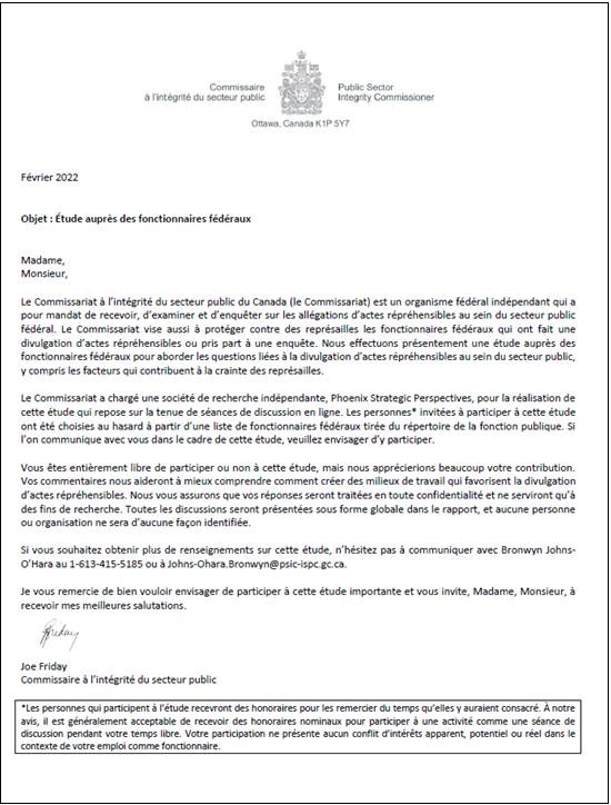 Lettre de validation